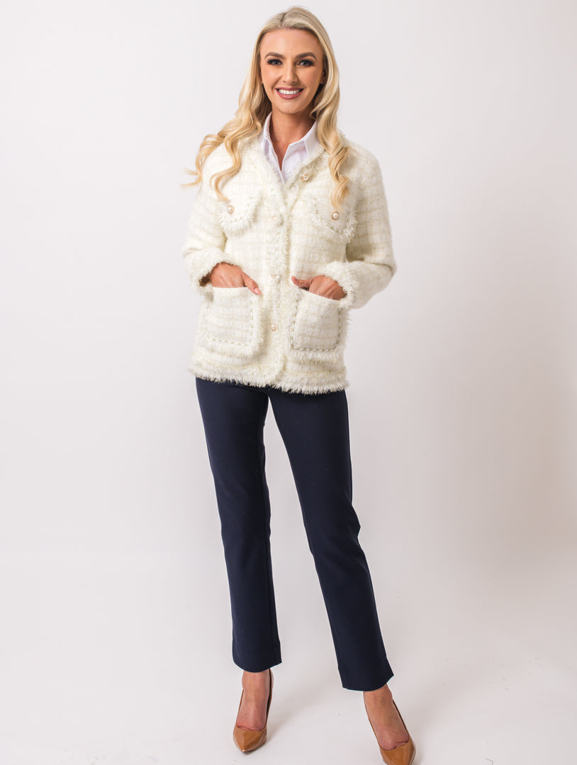 Pearl Glitter Jacket - Ivory