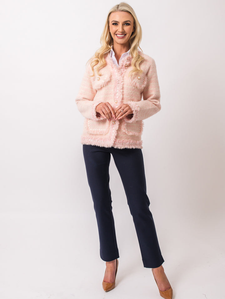 Pearl Glitter Jacket - Pink