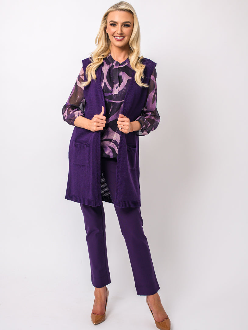 Lined Blouse - Purple