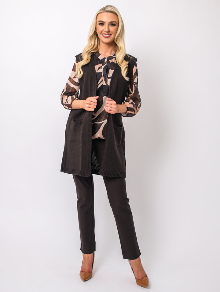 Lined Blouse - Chocolate