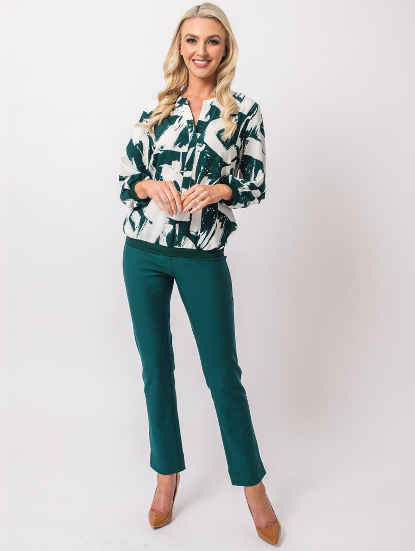 Elastic Hem Top - Teal