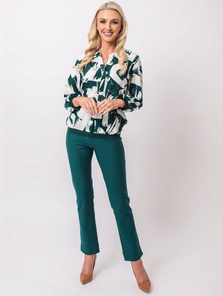Elastic Hem Top - Teal