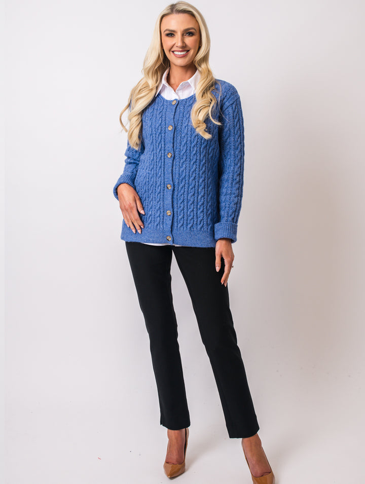 Cable Cardi - Cobalt