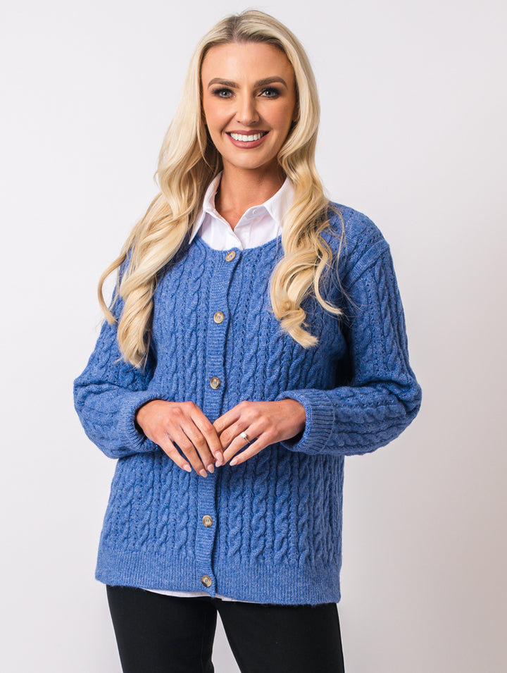 Cable Cardi - Cobalt