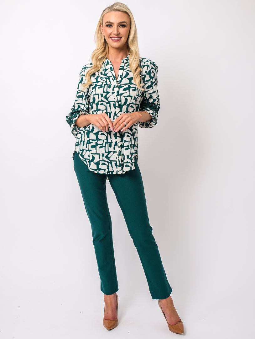 Embroidery Top - Teal