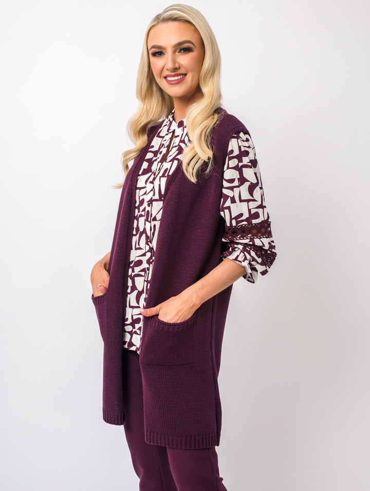 Embroidery Top - Wine