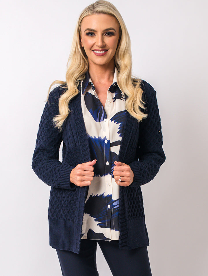 Edge To Edge Cardigan - Navy