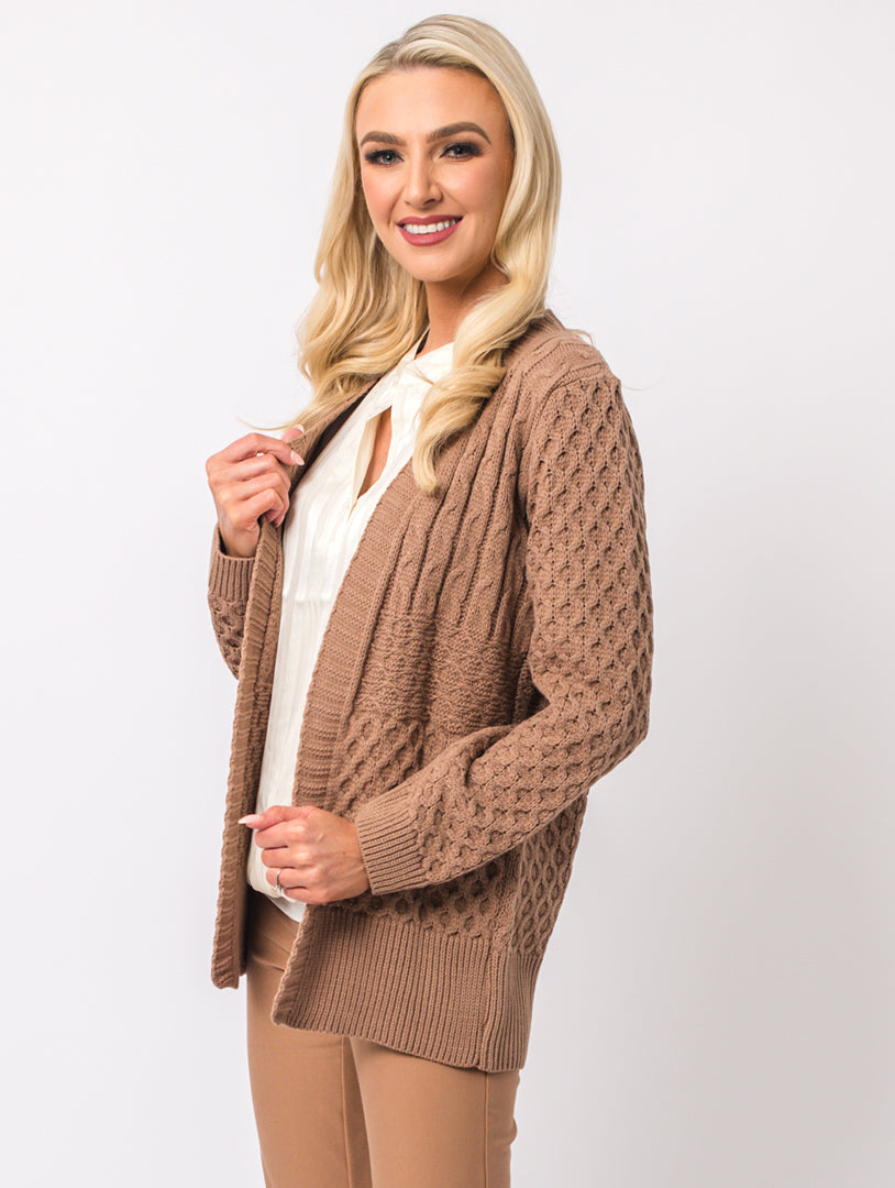 Edge To Edge Cardigan - Beige