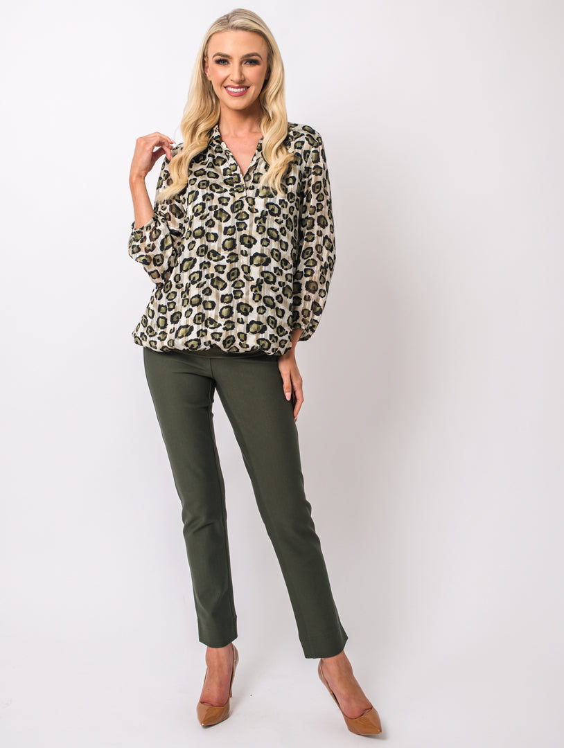 Lined Blouse - Khaki