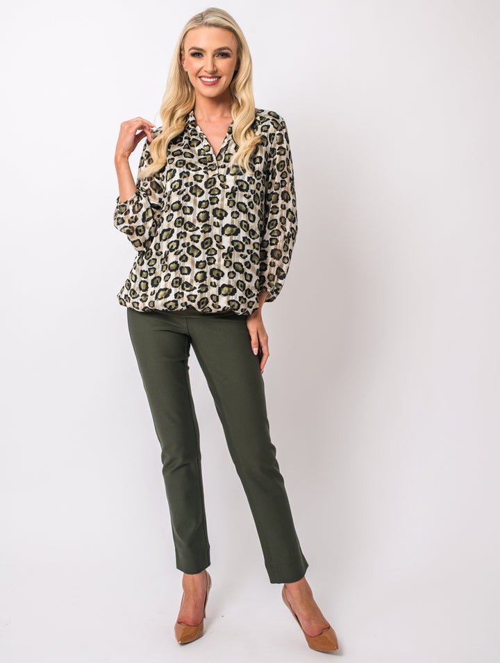 Lined Blouse - Khaki