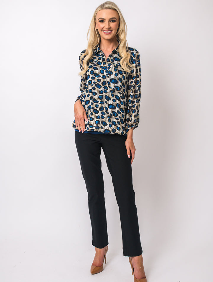 Lined Blouse - Royal