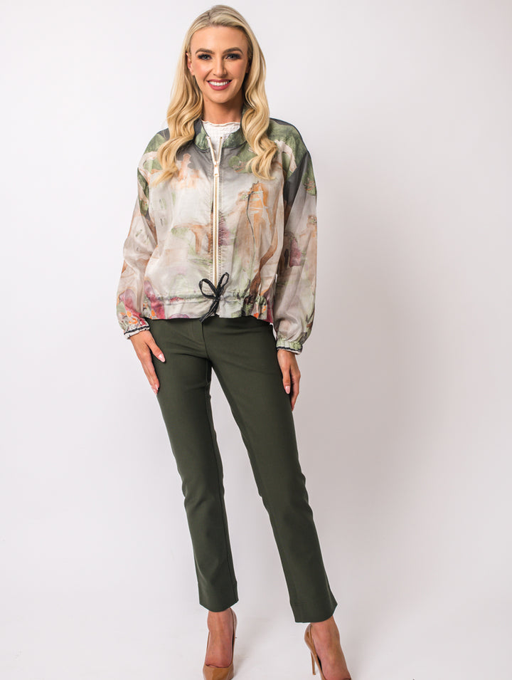 Satin Jacket - Khaki Multi - ONE SIZE - 10-14