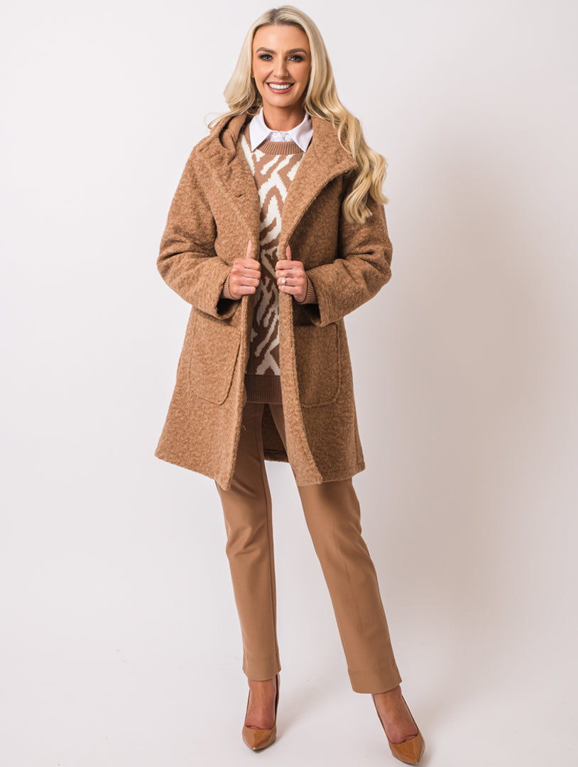 Boucle Coat - Camel