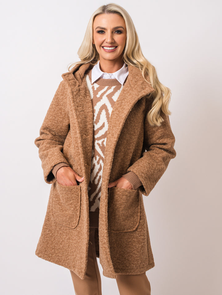 Boucle Coat - Camel