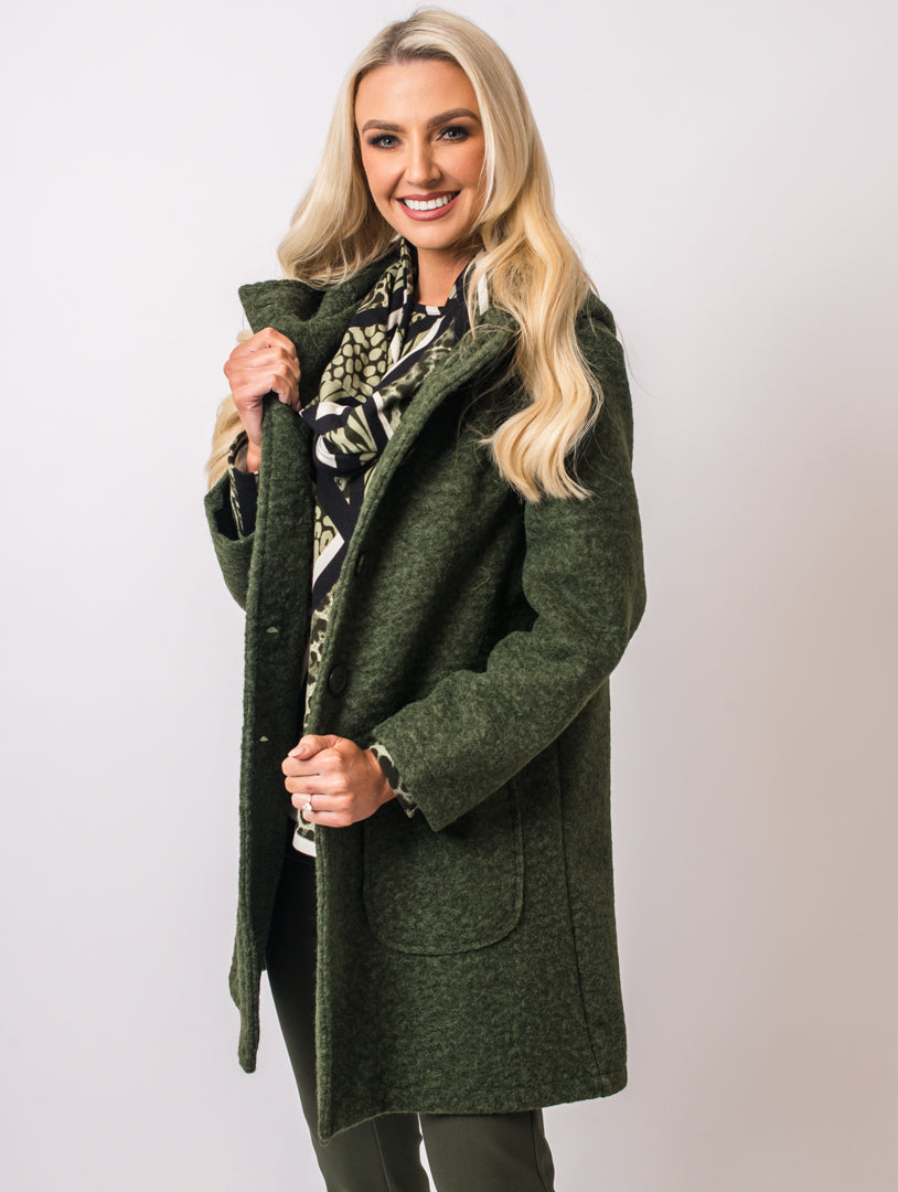 Boucle Coat - Khaki