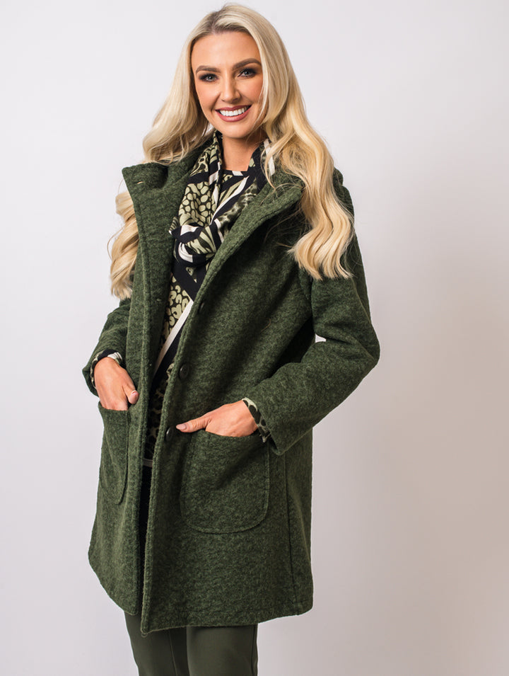 Boucle Coat - Khaki