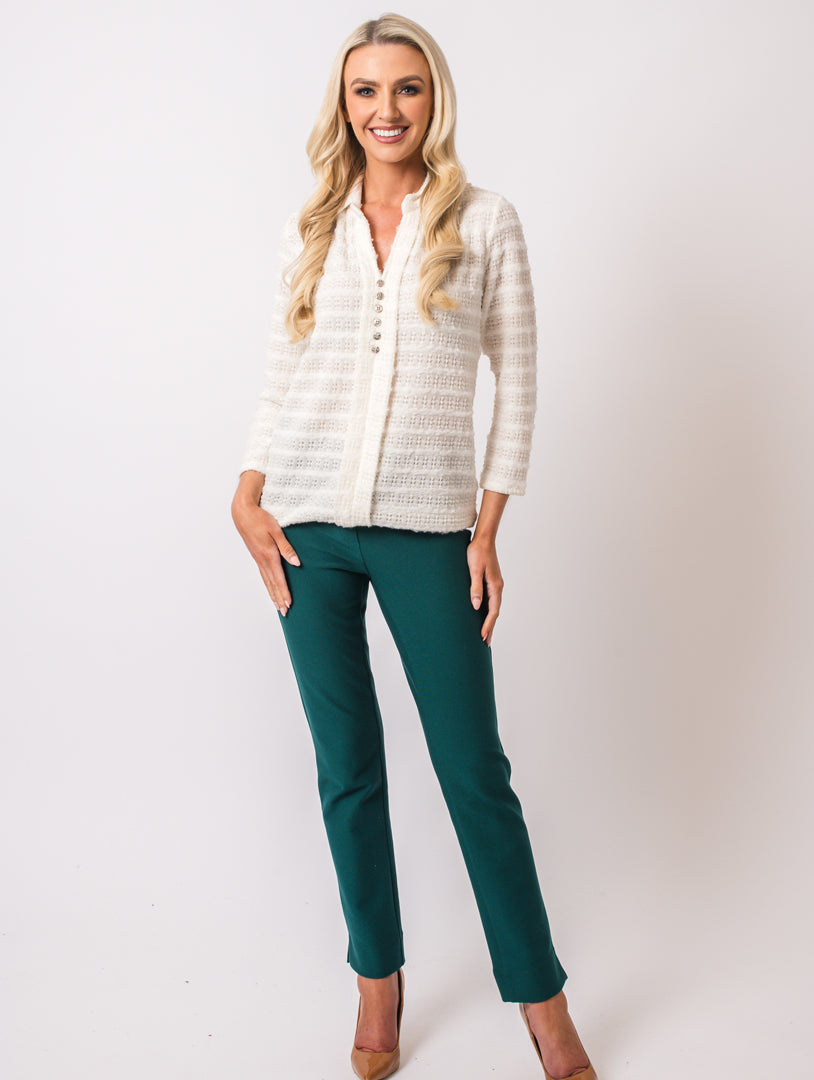 Stand Collar Blouse - Ivory