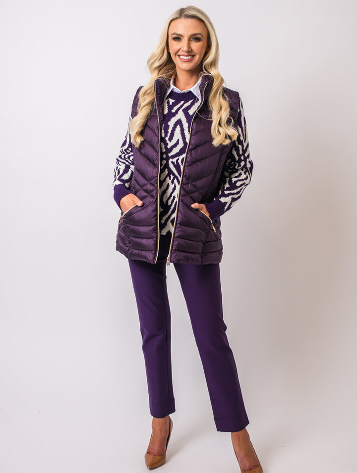 Round Neck Knitwear - Damson