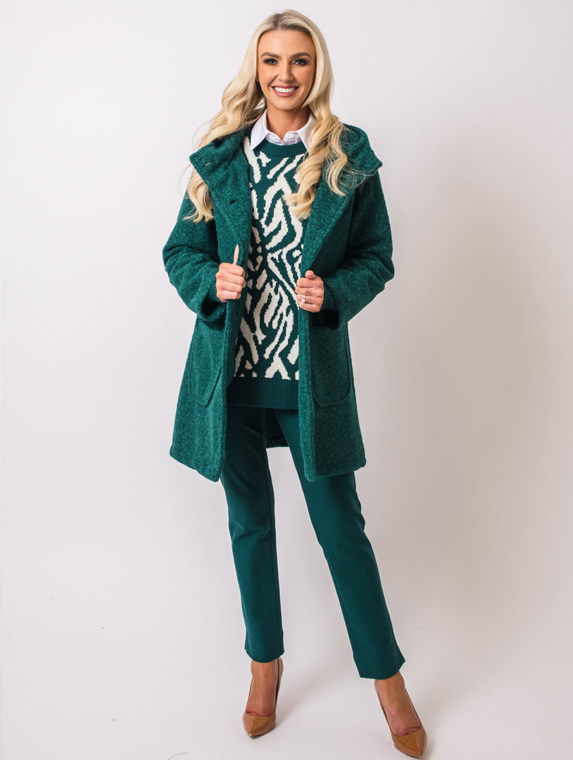 Round Neck Knitwear - Teal