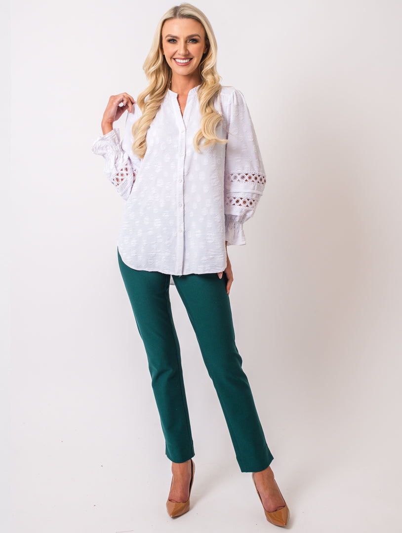 Embroidery Top - White