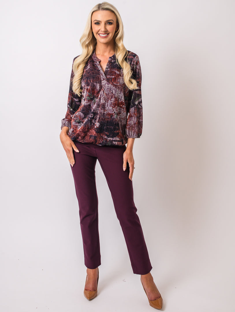Lined Blouse - Plum