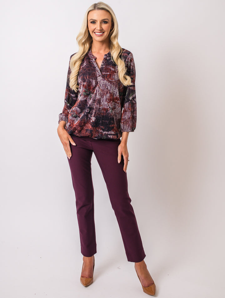 Lined Blouse - Plum