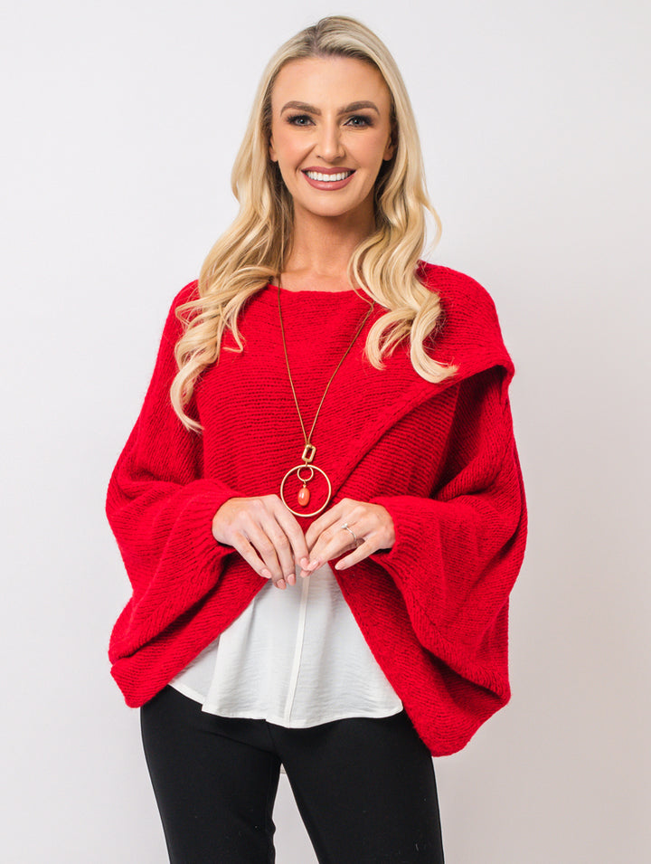 Cross Over Jumper - Red