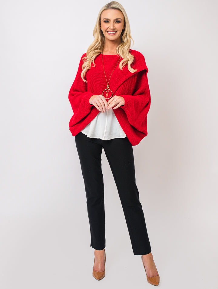 Cross Over Top - Red - One Size