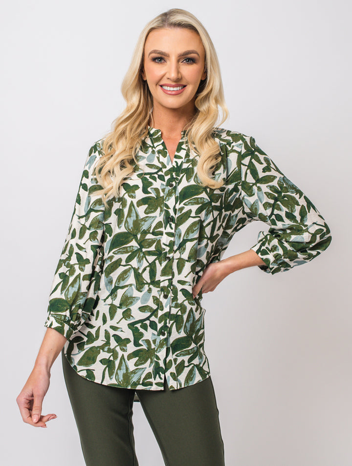 Print Blouse - Khaki