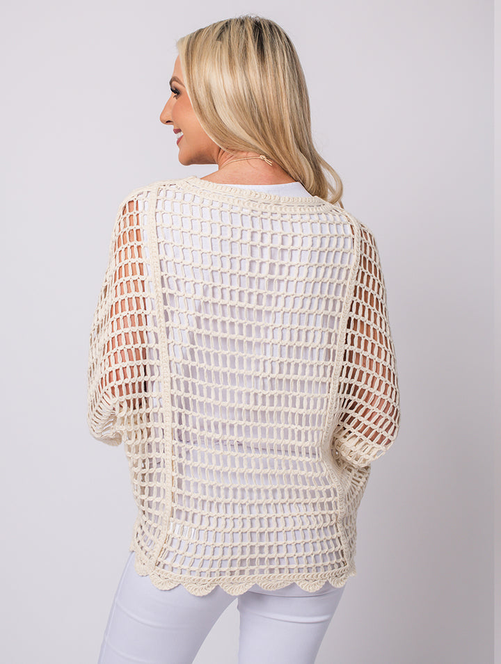 Crochet Top - Beige - One Size