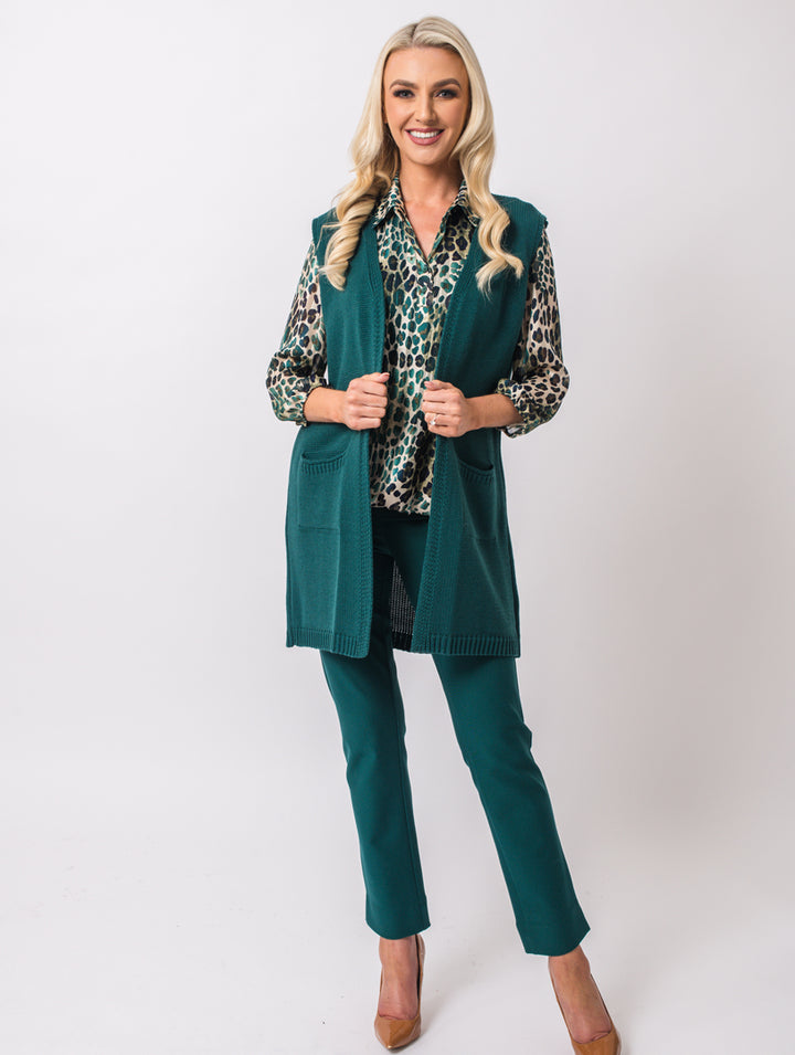 Revere Collar Blouse - Teal