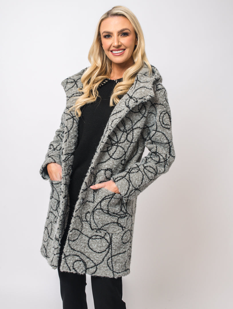 Boucle Coat - Grey