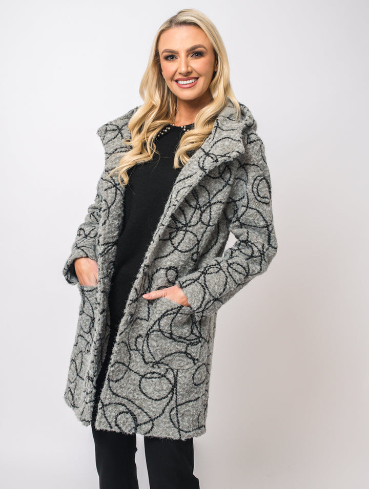 Boucle Coat - Grey