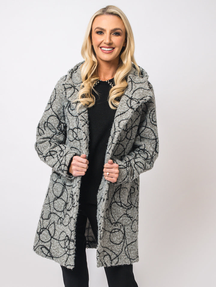 Boucle Coat - Grey