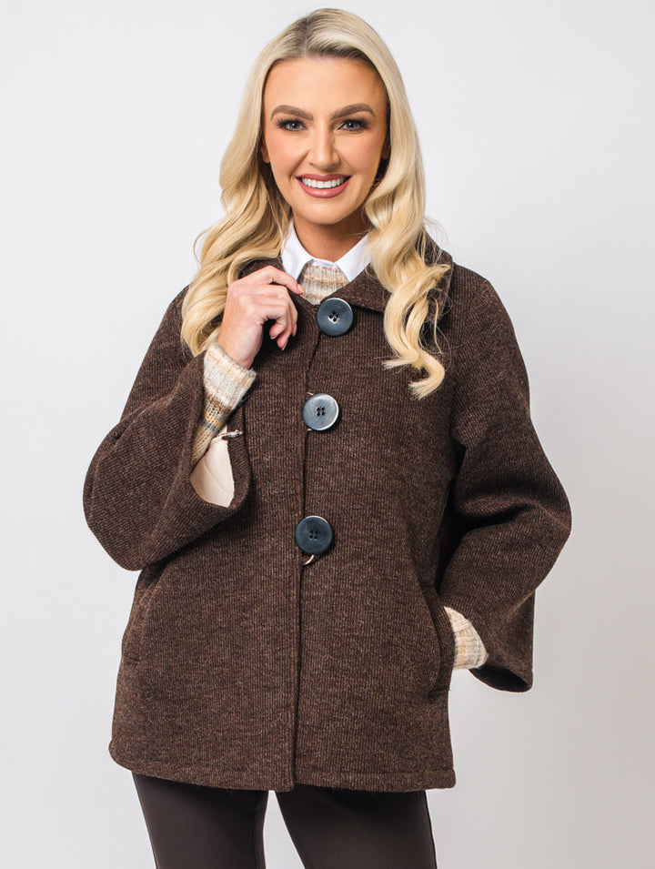 3 Button Jacket - Chocolate