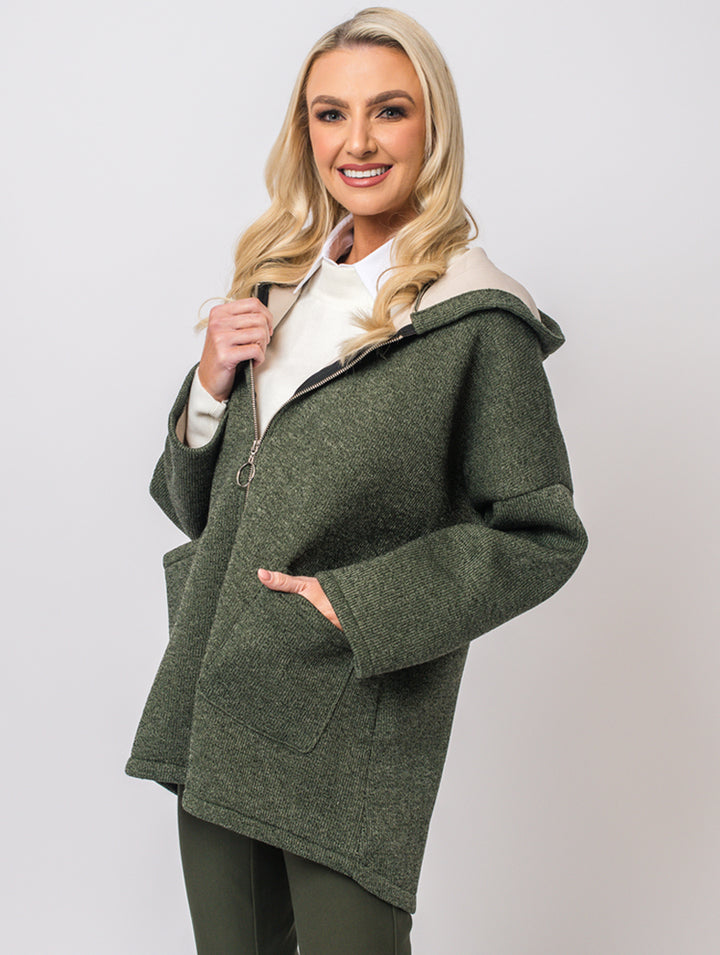 Zip Coat - Khaki
