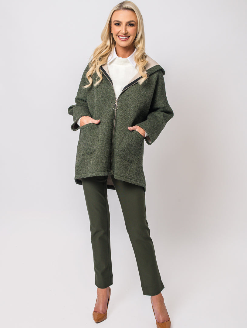 Zip Coat - Khaki