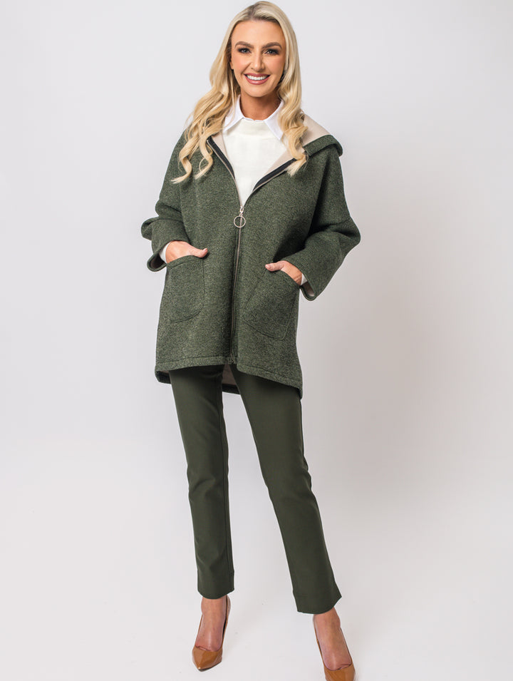 Zip Coat - Khaki