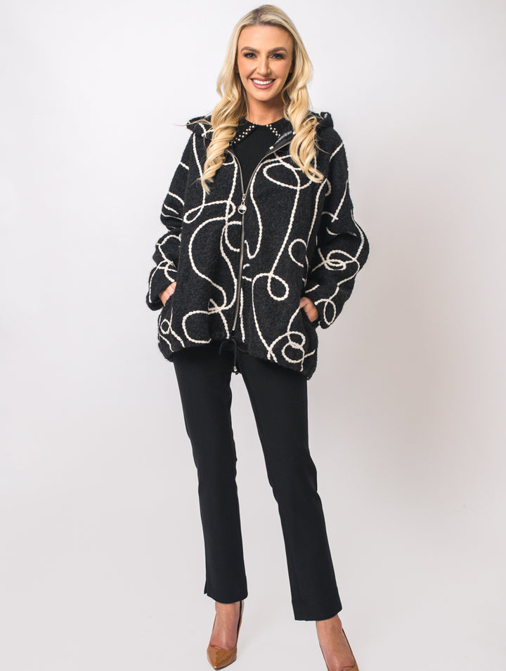 Zip Hooded Jacket - Black