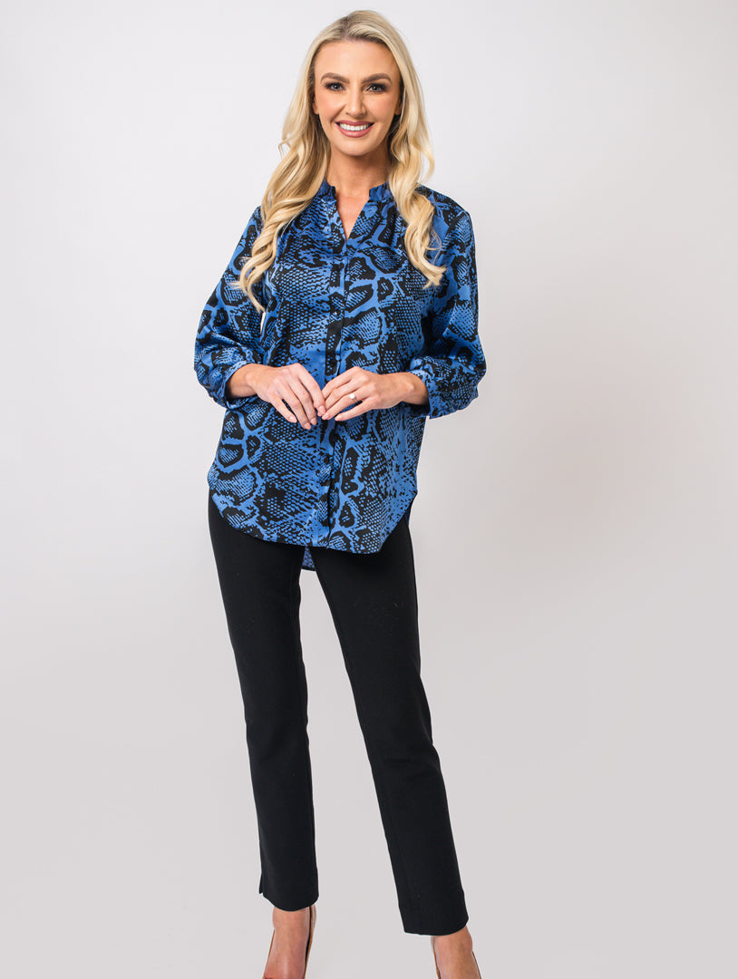 Print Blouse - Royal