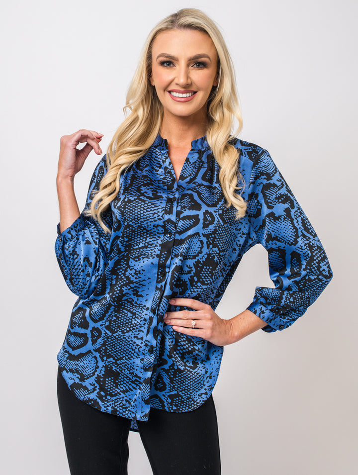 Print Blouse - Royal