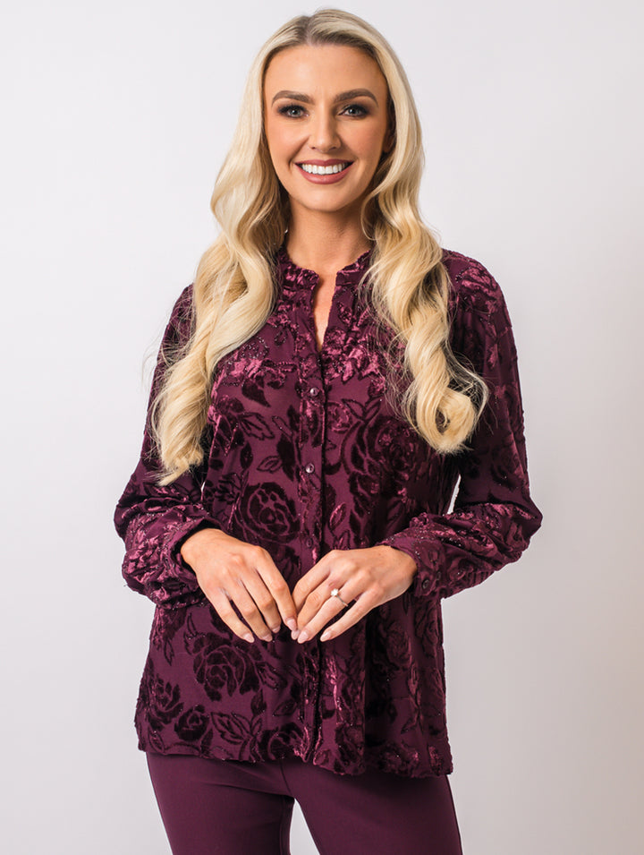 Velvet Top - Plum
