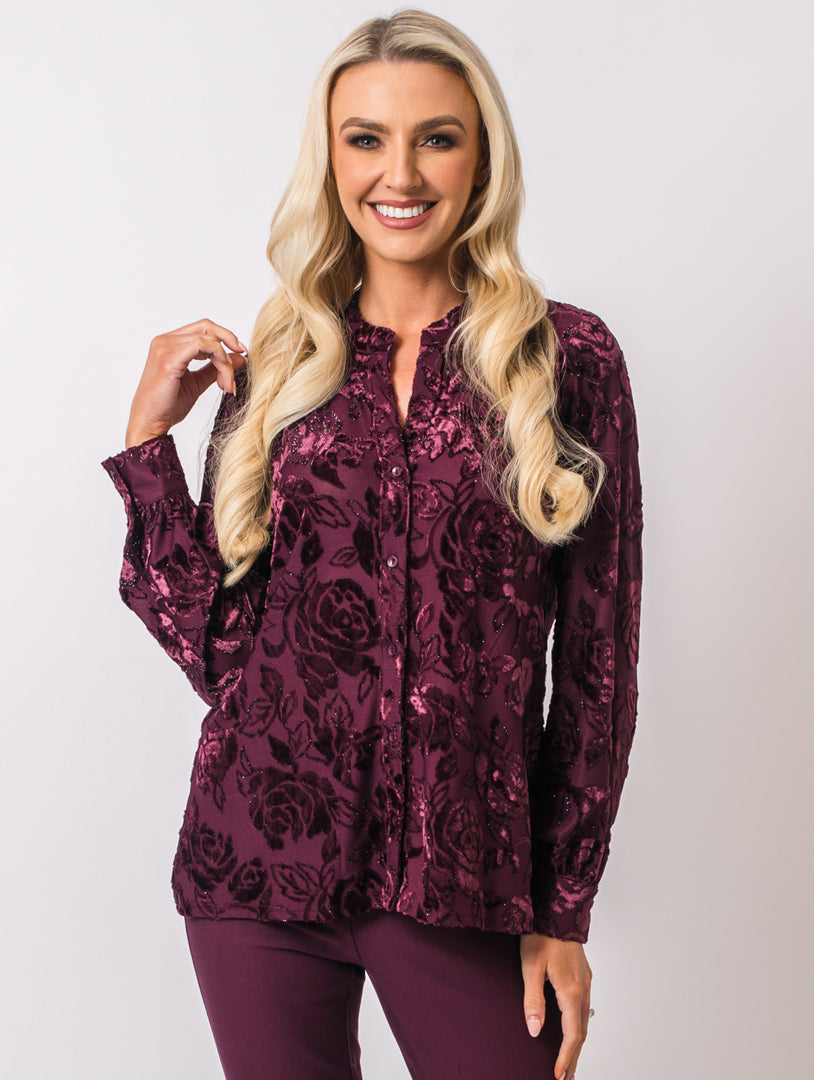 Velvet Top - Plum