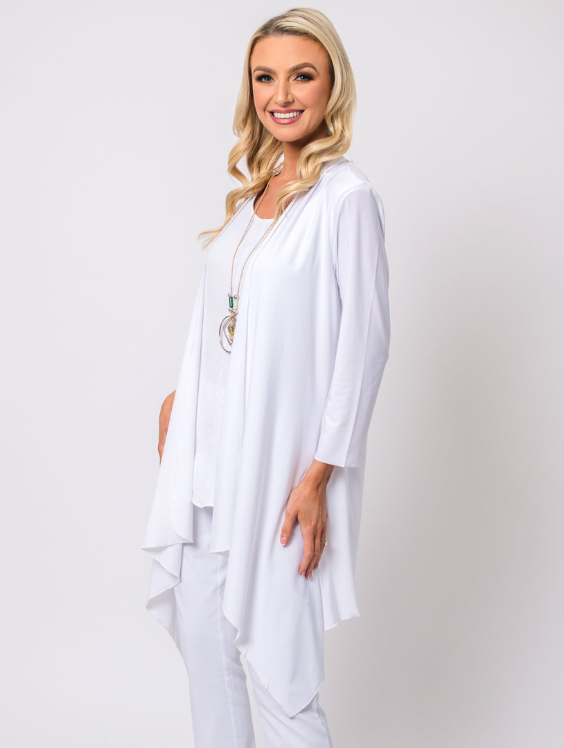 3/4 Sleeve Shrug - Optic White