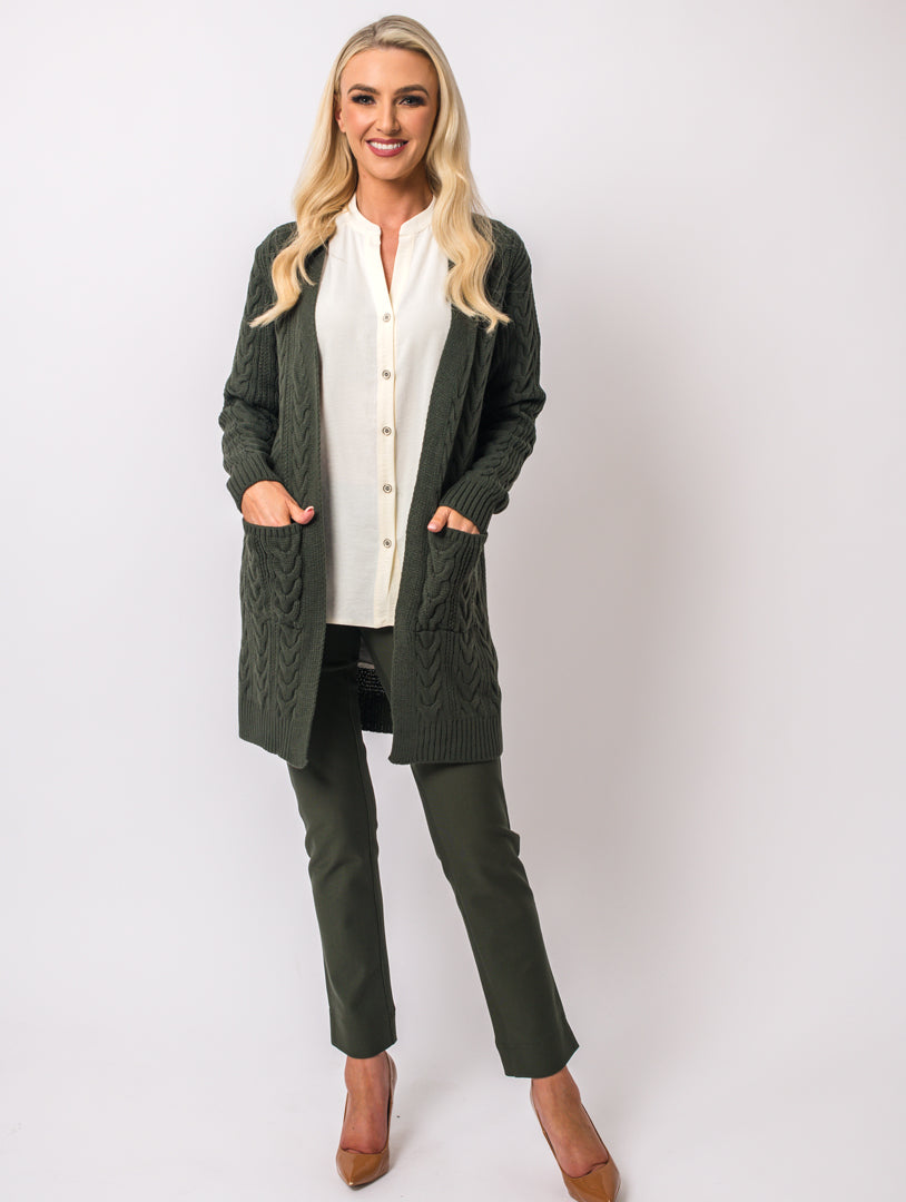 Pocket Cardi - Olive