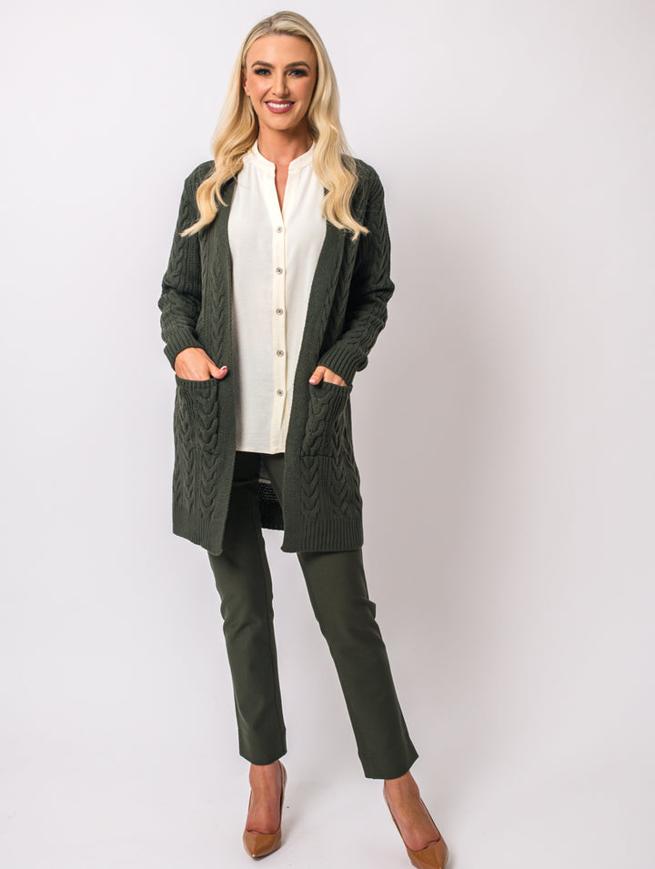 Pocket Cardi - Olive