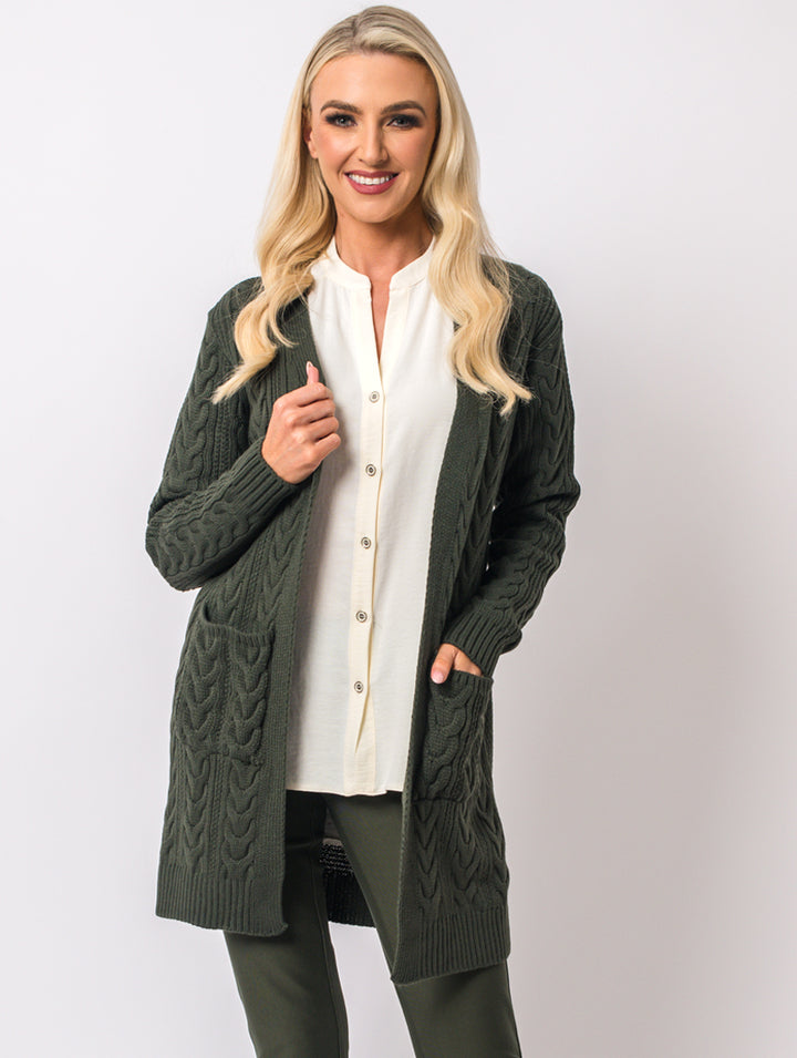 Pocket Cardi - Olive
