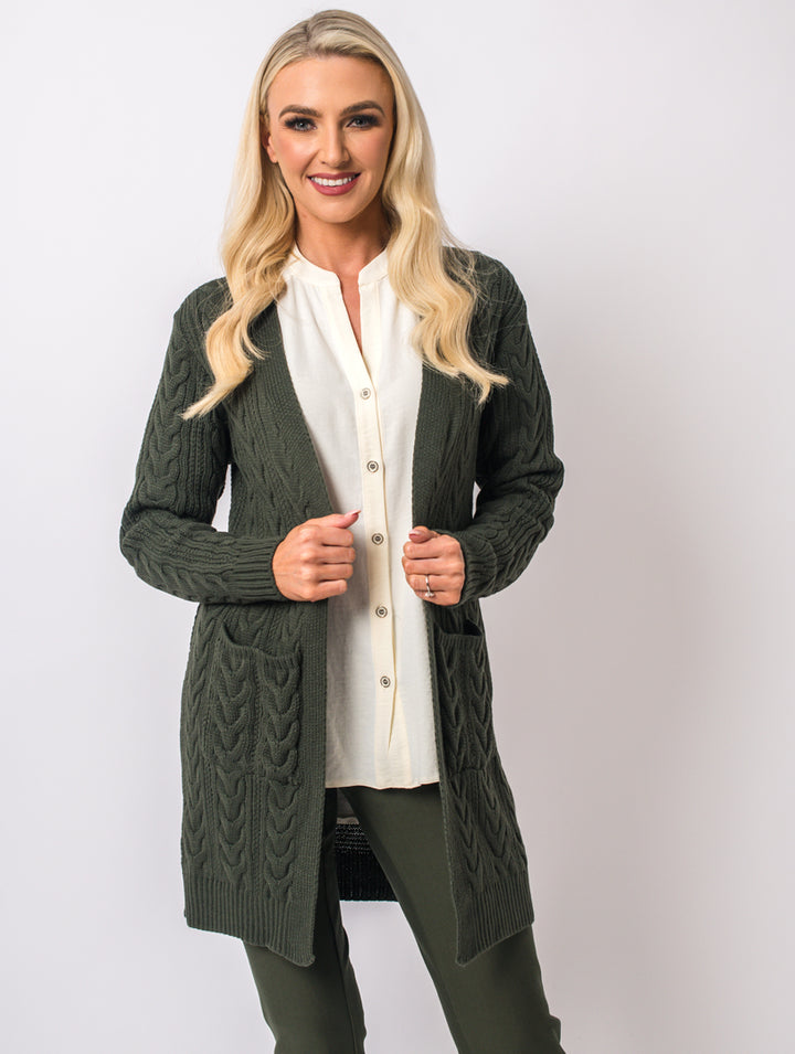 Pocket Cardi - Olive