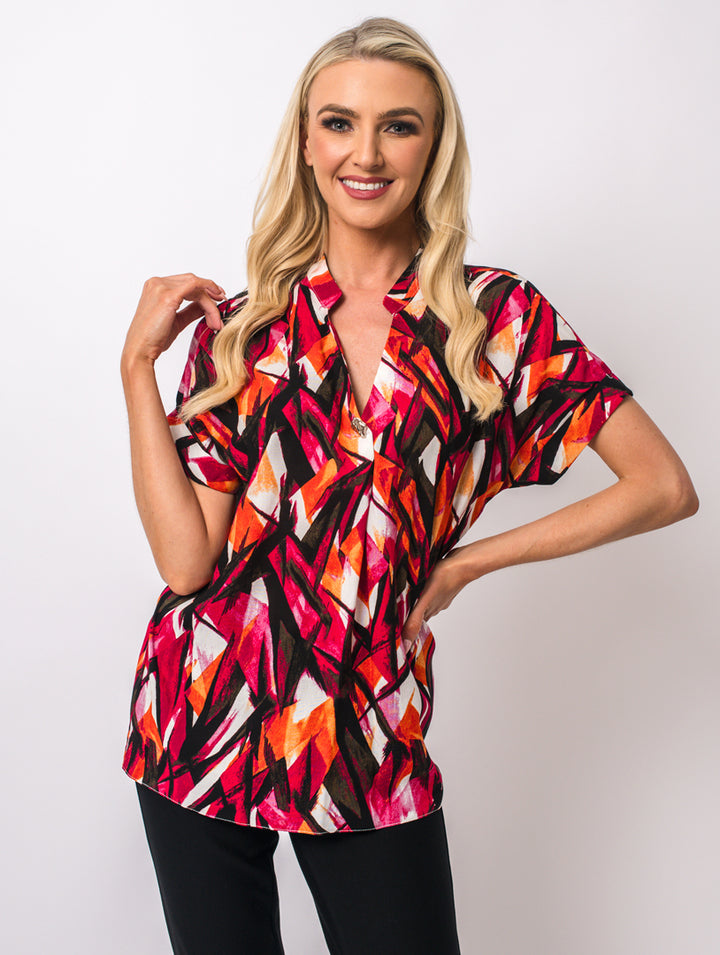 1 Button Top - Pink