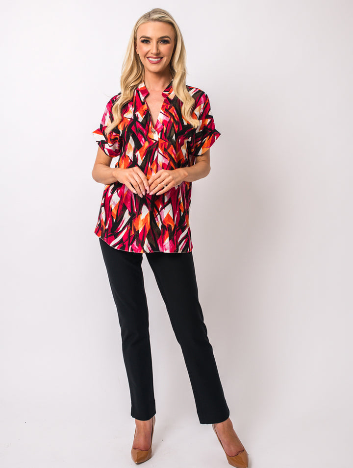 1 Button Top - Pink